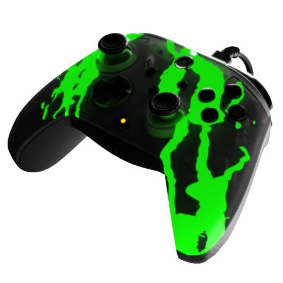 PDP XBOX WIRED CONTROLLER REMATCH - JOLT GREEN GLOW IN THE DARK