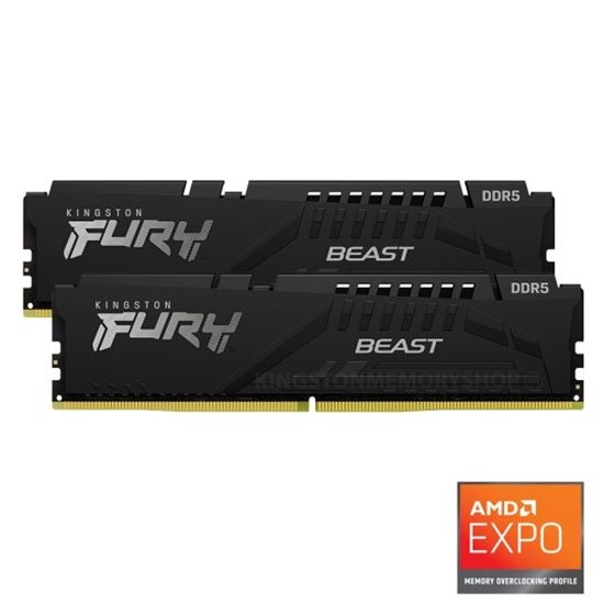 Memorija za PC, 32GB (2x 16GB), DDR5 5600MT/s, Kingston FURY Beast, CL36, KF556C36BBEK2-32