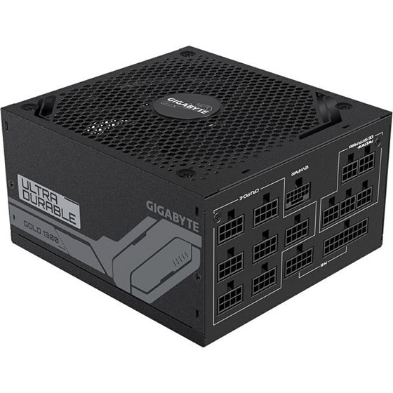 GIGABYTE UD1300GM Power Supply 1300W, PCIe Gen5 16Pin x 1 600W, Modular, 80 PLUS Gold, Japanese capacitors, 140mm fan, EU plug