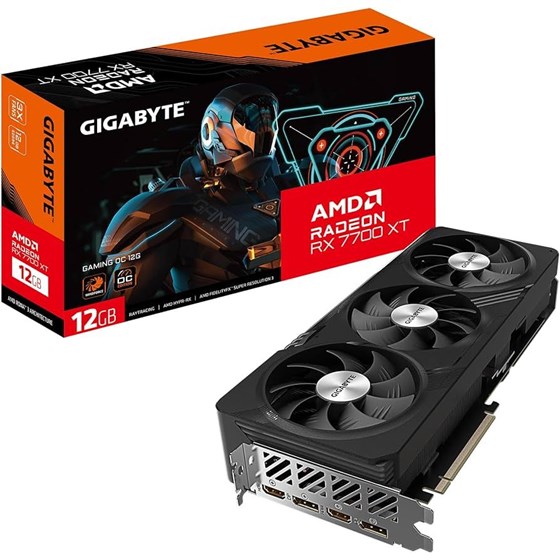 GIGABYTE Video Card AMD Radeon RX 7700 XT GAMING OC 12G, GDDR6 12GB/192bit, PCI-E 4.0 x16, 2xHDMI, 2xDP, 2x8pin, WINDFORCE 3X, 700W PSU, Retail