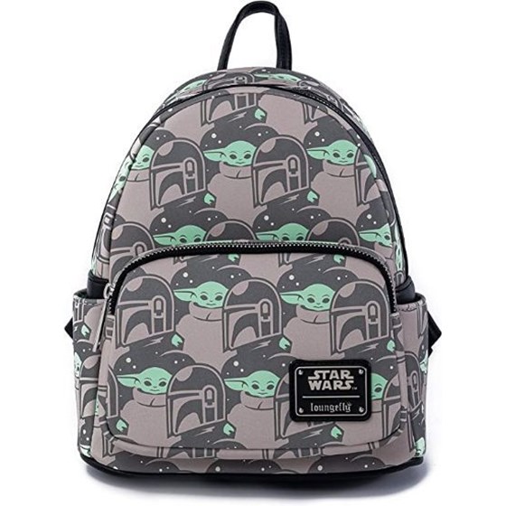 LOUNGEFLY STARWARS THE CHILD AOP MINI BACKPACK-CSK