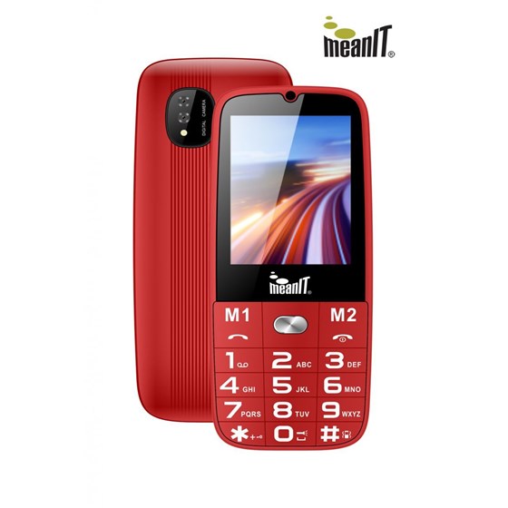 MEANIT SENIOR 15 MOBILNI TELEFON, 2.4", CRVENI, MGSM110
