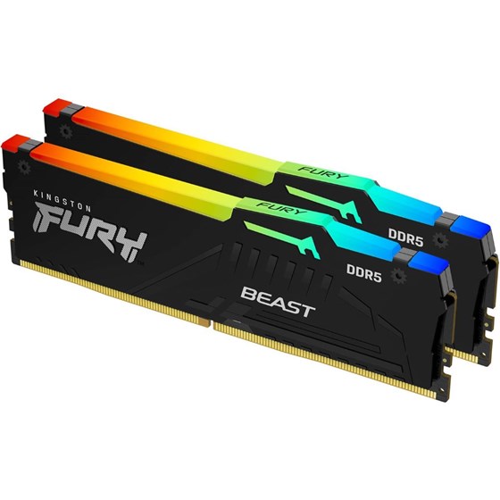 Memorija za PC 32GB DDR5 5600MHz (2x16GB) Kingston Fury Beast RGB P/N: KF556C40BBAK2-32