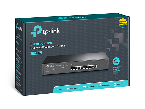 TP-Link TL-SG1008, 8-Port Gigabit Desktop/Rackmount Switch