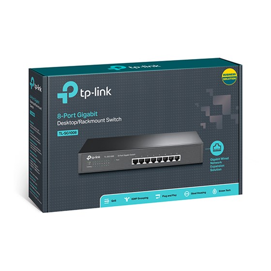 TP-LINK TL-SG1008, 8-Port Gigabit Desktop/Rackmount Switch