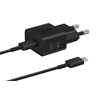Punjač Samsung T2510 25W, USB-C, Crni, odvojivi kabel, EP-T2510XBEGEU