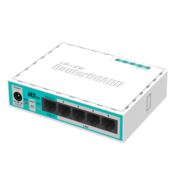 MikroTik hEX Lite Router RouterOS L4 (RB750r2)