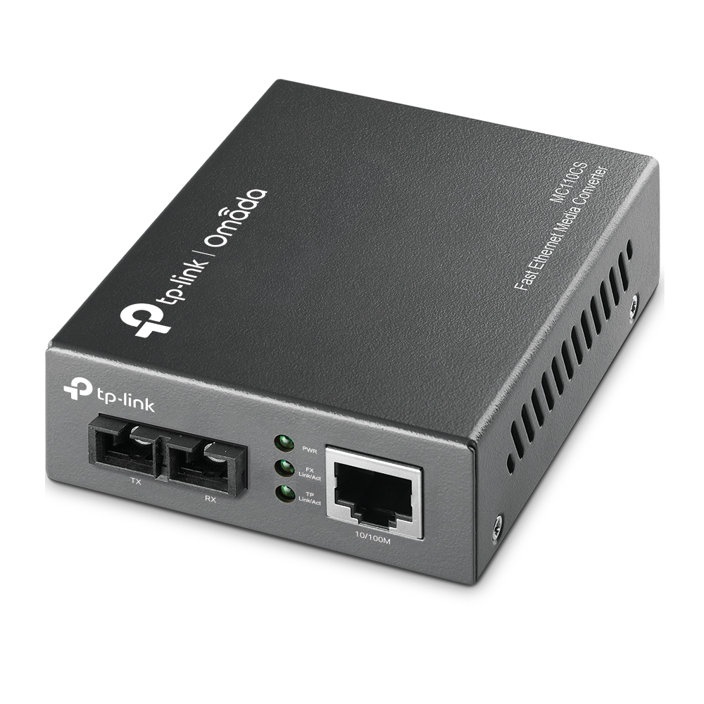 TP-Link MC110CS 100Mbps RJ45 to 100base optical (SC, SM)-20km Media Converter