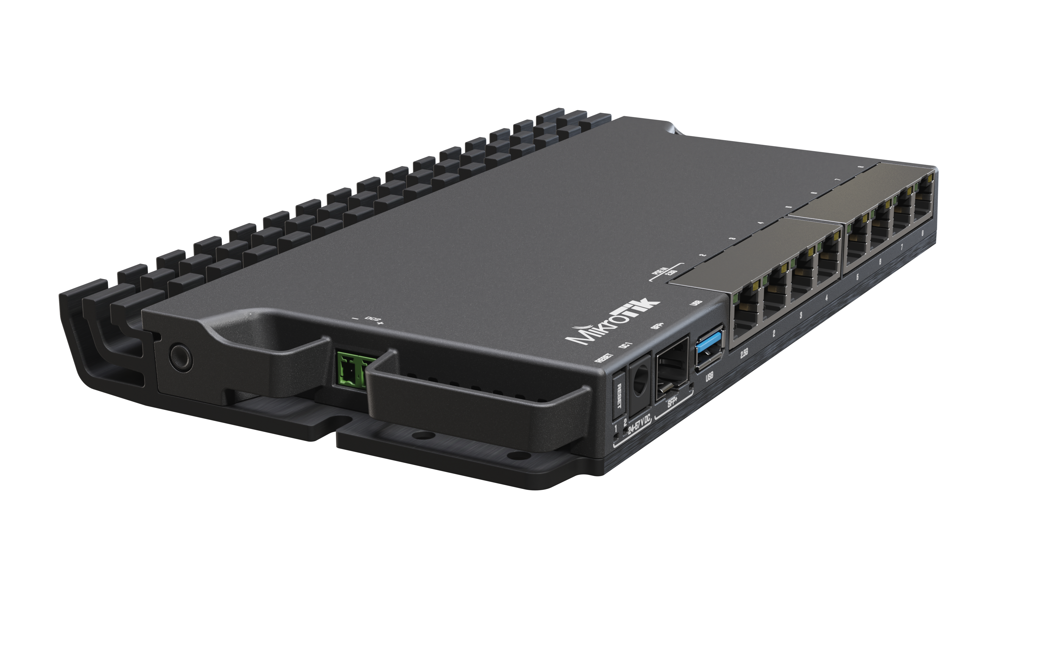 Mikrotik RB5009UG+S+IN, Router heavy-duty, 1GB DDR4 RAM, 1GB NAND, 1×2.5 G-LAN, 7× G-LAN, 1×SFP+, RouterOS L5
