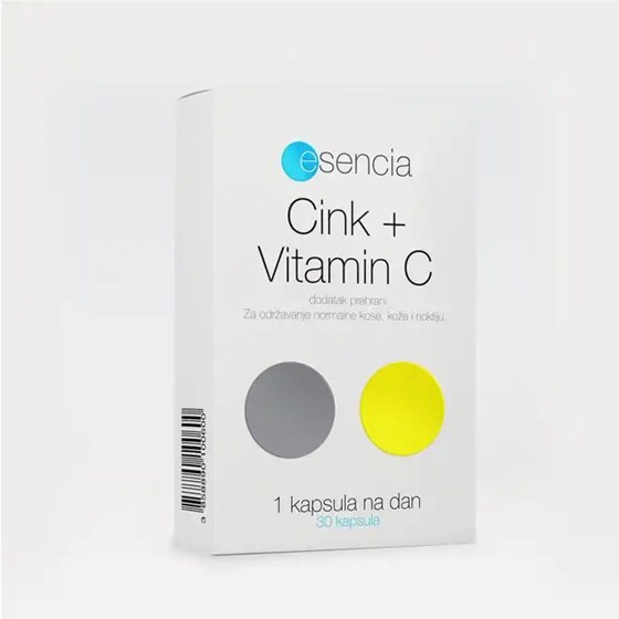 Esencia Cink+Vitamin C, 30 Kapsula