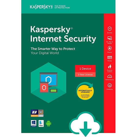 Software Kaspersky Internet Security 2018 1D 1Y P/N: 0790751 