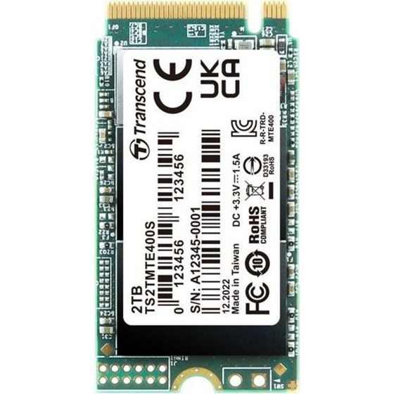SSD 2TB Transcend MTE400S, M.2 NVMe, PCIe Gen3x4 2242, 2000/1700 MB/s, TS2TMTE400S