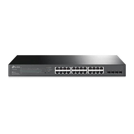 TP-Link TL-SG2428P JetStream Smart Switch, 24-port Gigabit PoE+ 802.3af/at, 4×Gbit SFP, 19" 1U rack mount (250W)