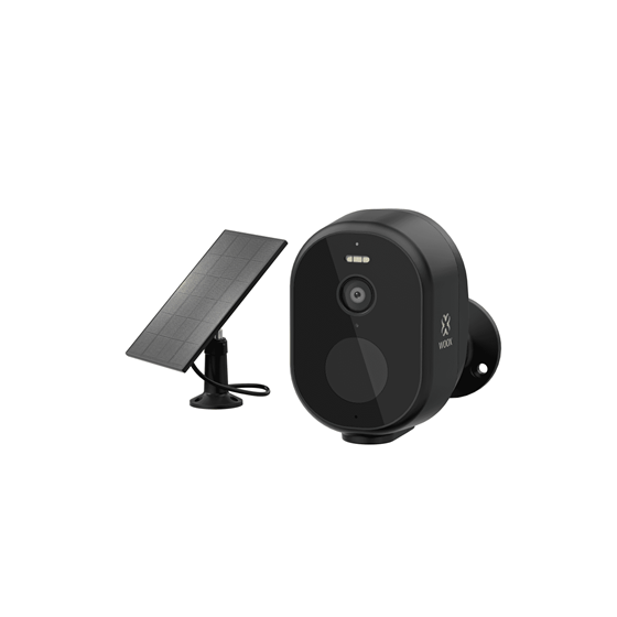 Woox Smart Wi-Fi vanjska kamera sa solarnim panelom, Full HD 1080p, baterija 5200mAh, IP65 vodootporna, microSD, WooxHome app, Alexa & Google Assistant