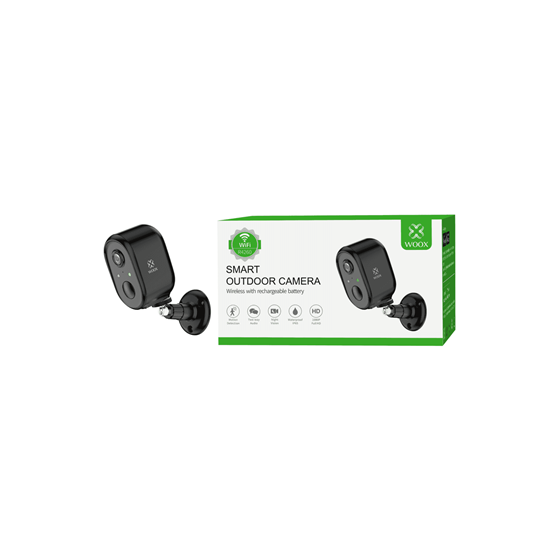 Woox Smart Wi-Fi vanjska kamera, Full HD 1080p, baterija 5000mAh, IP65 vodootporna, microSD, WooxHome app, Alexa & Google Assistant