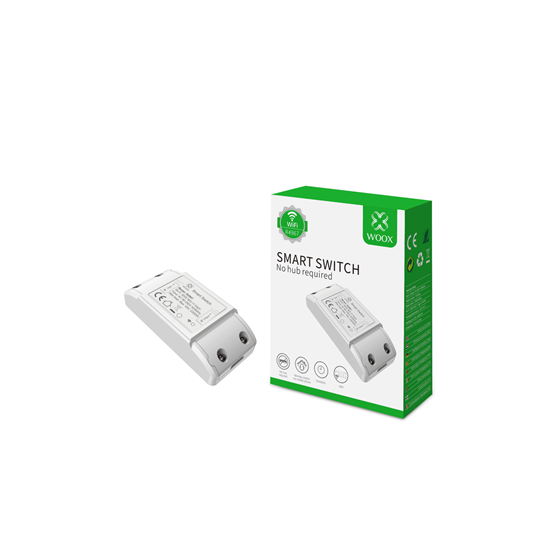 Woox Smart Wi-Fi preklopnik, 240VAC 10A 2200W, WooxHome app, Alexa & Google Assistant