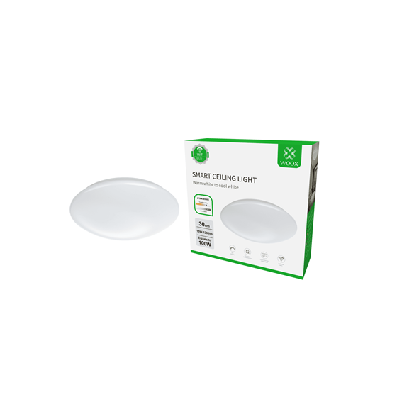 Woox Smart Wi-Fi LED plafonjera, 15W, 1200lm, 2700K-6500K, 300mm, WooxHome app, Alexa & Google Assistant