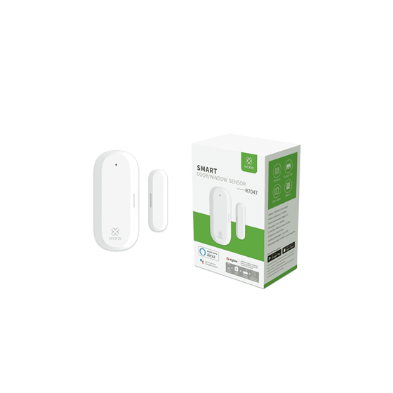 Woox ZigBee Smart Wi-Fi senzor za vrata/prozor, WooxHome app, Alexa & Google Assistant