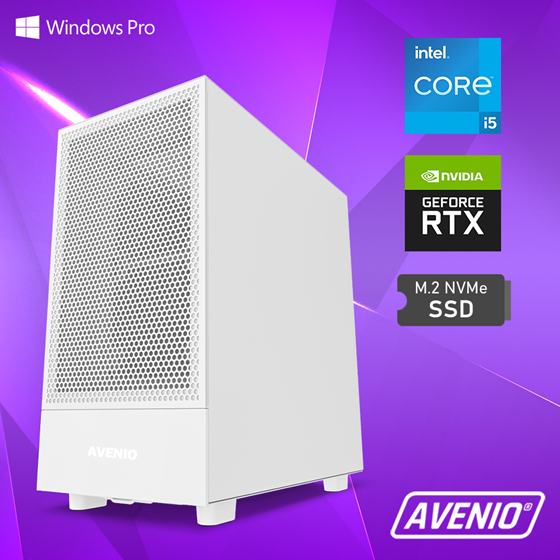 Avenio Prodigy White Intel Core i5 14400F 2.50GHz 32GB 1TB SSD NVMe W11P nVidia GeForce RTX 4070 12GB GDDR6X P/N 02242367