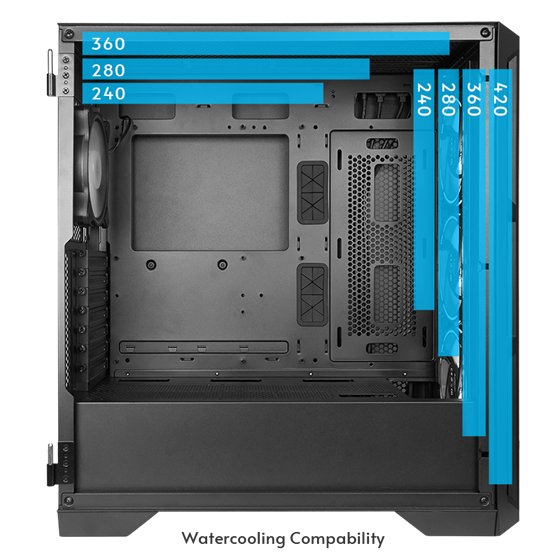 Kućište Chieftec Apex Air, E-ATX, Bez napajanja, Kaljeno staklo, Crna, GA-01B-M-OP 