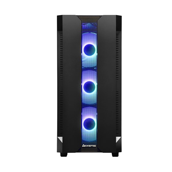 Kućište Chieftec Hunter, ATX, Bez napajanja, Kaljeno staklo, RGB, Crna, GS-01B-OP