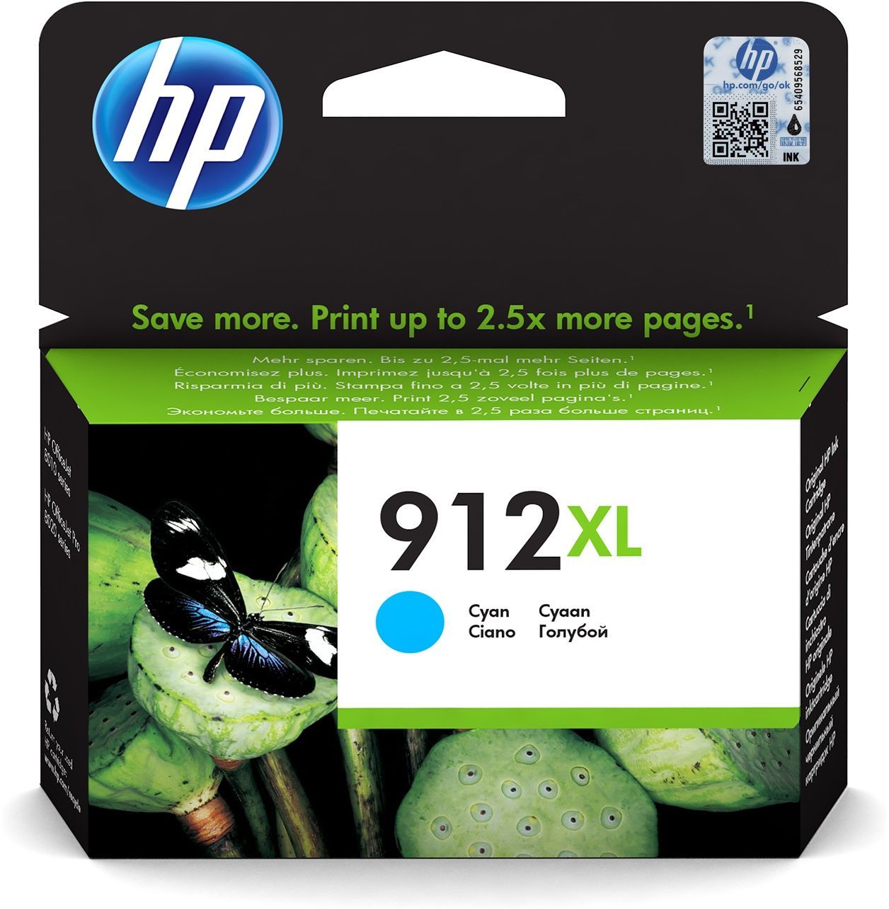 Tinta HP 912XL Cyan P/N: 3YL81AE