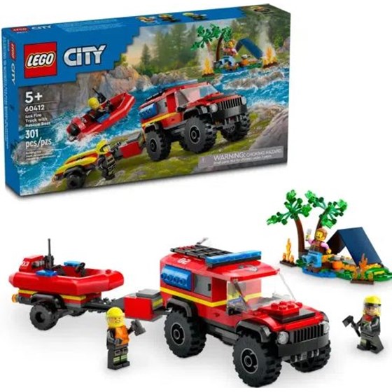 LEGO City Vatrogasni terenac s čamcem za spašavanje 60412