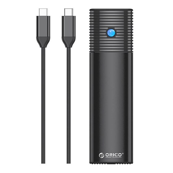 Orico Eksterno kućište za M.2 SATA / NVMe SSD B&M-Key, USB-C, crno (ORICO-PWDM2-G2-BK-EP)