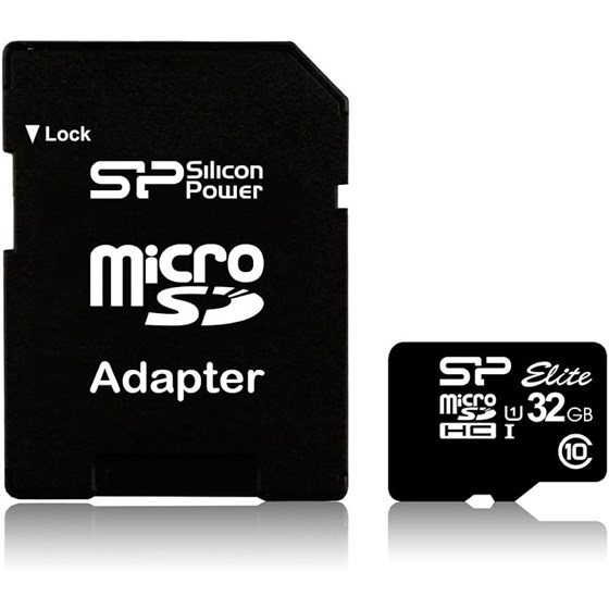 Memorija SD Micro Card, 32GB Silicon Power, Class 10 UHS-I Elite + adapter SD, SP032GBSTHBU1V10SP