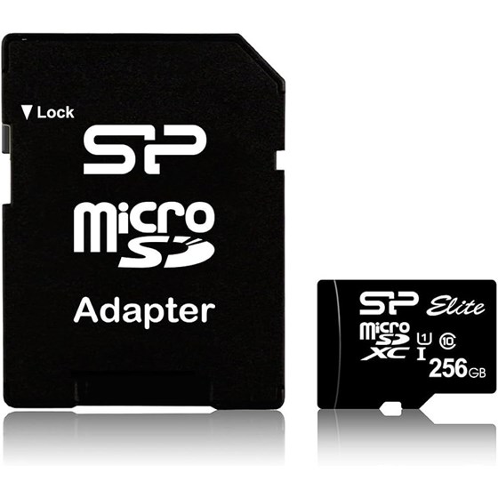 Memorija SD Micro Card, 256GB Silicon Power, Class 10 UHS-I Elite + adapter SD, SP256GBSTXBU1V10SP