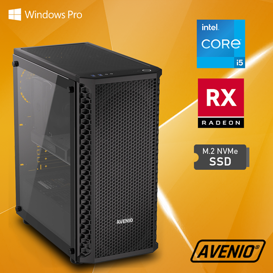 Avenio OptiGamer Intel Core i5 12400F 2.50GHz 16GB 1TB SSD W10P AMD Radeon RX 580 8GB GDDR5 P/N: 02242401