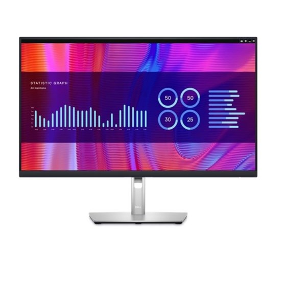 Monitor Dell P2723DE, 27" QHD, IPS, 60Hz 5ms, HDMI, DP×2, USB, USB-C, LAN, Pivot, Srebrno / Crna