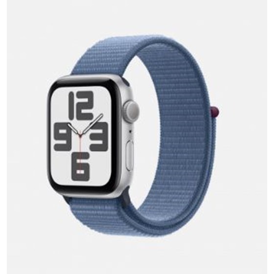 Apple Watch SE2 v2 GPS 40mm Silver Alu Case w Winter Blue Sport Loop, mre33qh/a