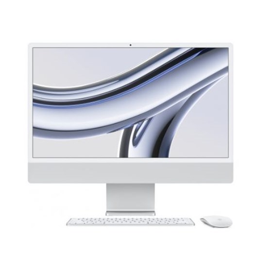 Apple 24-inch iMac with Retina 4.5K display: Apple M3 chip with 8-core CPU and 8-core GPU, 256GB SSD - Silver, mqr93cr/a