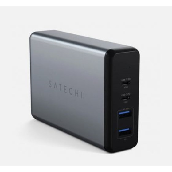 Satechi 108W Type-C MultiPort Travel Charger (1x USB-C PD,2x USB3.0,1xQualcomm 3.0) - Space Grey