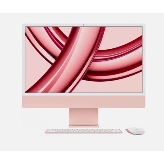Apple 24-inch iMac with Retina 4.5K display: Apple M3 chip with 8-core CPU and 10-core GPU, 512GB SSD - Pink, mqru3cr/a