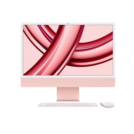 Apple 24-inch iMac with Retina 4.5K display: Apple M3 chip with 8-core CPU and 10-core GPU, 512GB SSD - Pink, mqru3ze/a