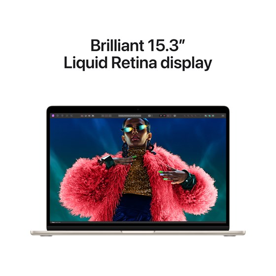 Apple MacBook Air, mryr3cr/a, 15.3", M3 8-Core, 8GB, 256GB SSD, macOS, Apple 10-Core GPU