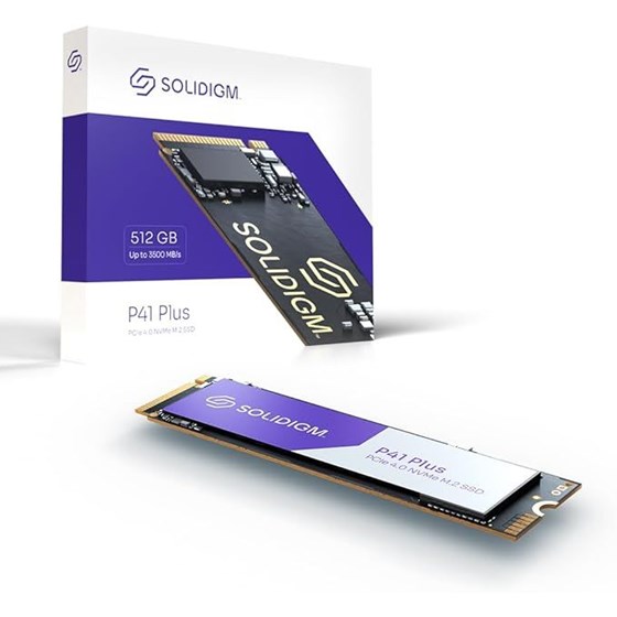 SSD 512GB Solidigm P41 Plus Series 512GB PCIe Gen4 NVMe 4.0 x4 M.2 2280 3D NAND, SSDPFKNU512GZX1