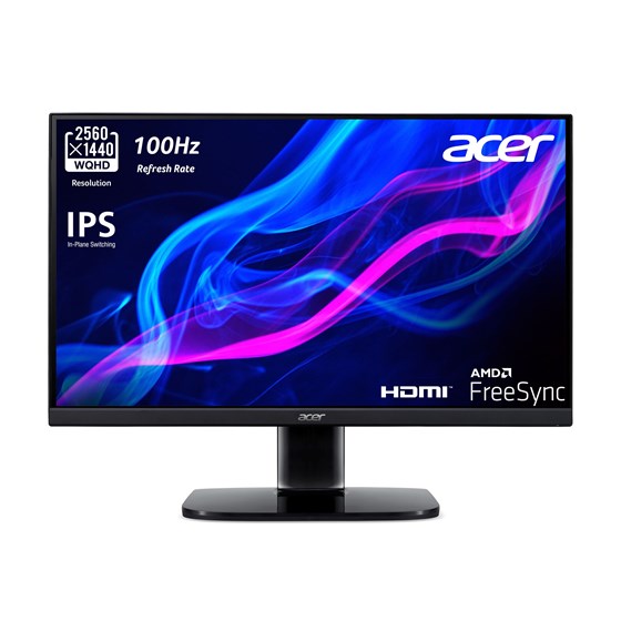 Monitor Acer KA272U E, 27" WQHD, IPS, 100Hz 1ms, HDMI, DP, AMD FreeSync, Zvučnici, Crni, UM.HX2EE.E17