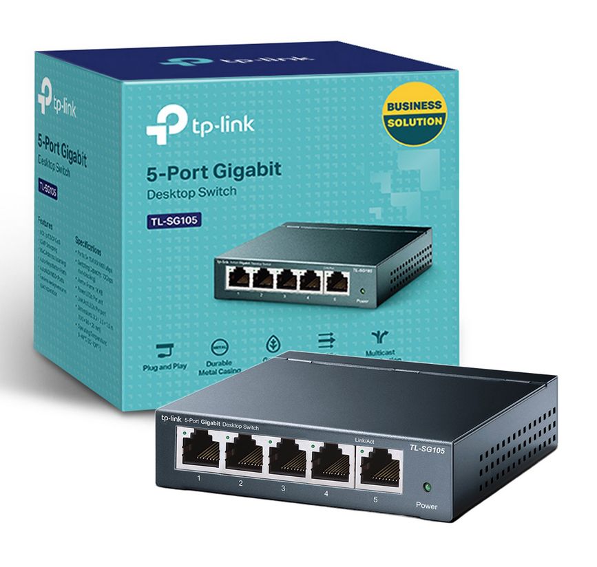 TP-Link TL-SG105, 5-Port Gigabit Desktop Switch