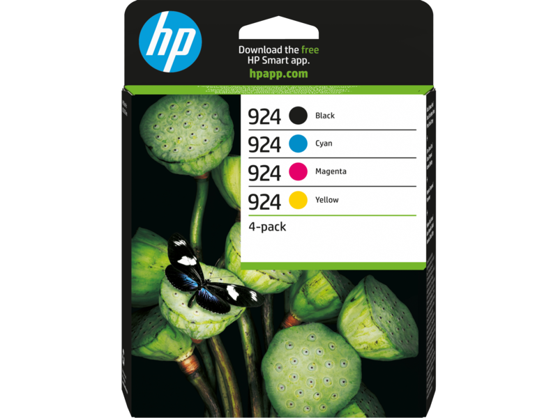 Tinta HP 924 CMYK 4-Pack P/N: 6C3Z1NE