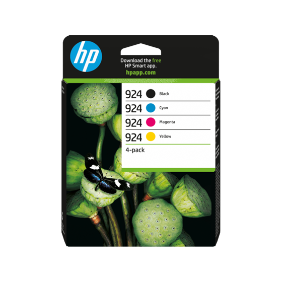 Tinta HP 924 CMYK 4-Pack P/N: 6C3Z1NE