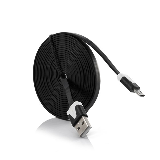 Kabel USB 2.0 Type-A M - microUSB M 3.0m crni - flat P/N: 31120857 