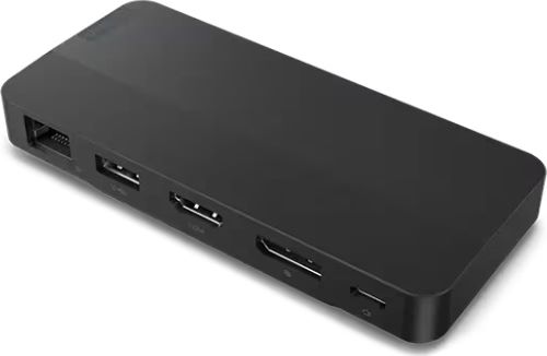 Docking Lenovo USB-C Dual Display Travel Dock 1x HDMI2.1, 1x DP1.4, 1x USB-A, 2x USB-C, 1x RJ45 65W PD + 100W Power Adapter, 40B90100EU