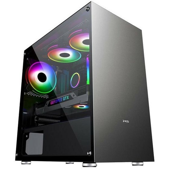 Kućište MS Fighter S300, Midi tower, bez napajanja, mATX, Crno
