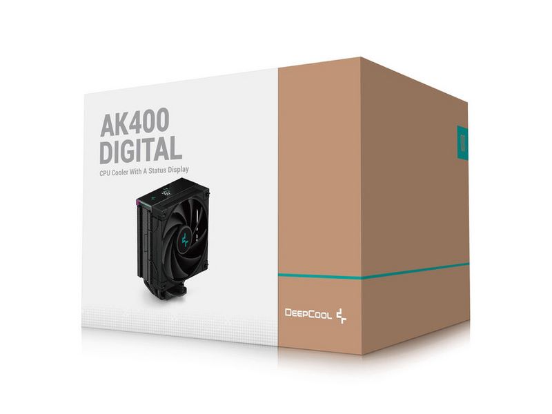 Hladnjak DeepCool AK400 Digital, ARGB, 120mm, 220W TDP, black