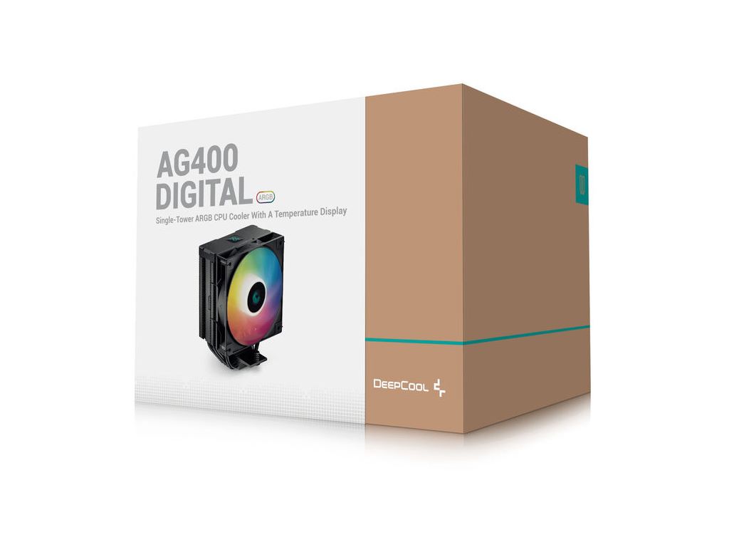 Hladnjak DeepCool AG400 Digital, ARGB, 120mm, 240W TDP, Black