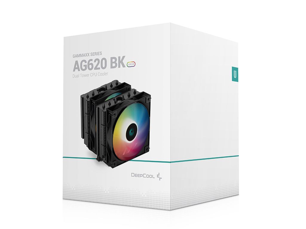 Hladnjak DeepCool AG620 BK ARGB, 2x 120mm, 260W TDP, Black