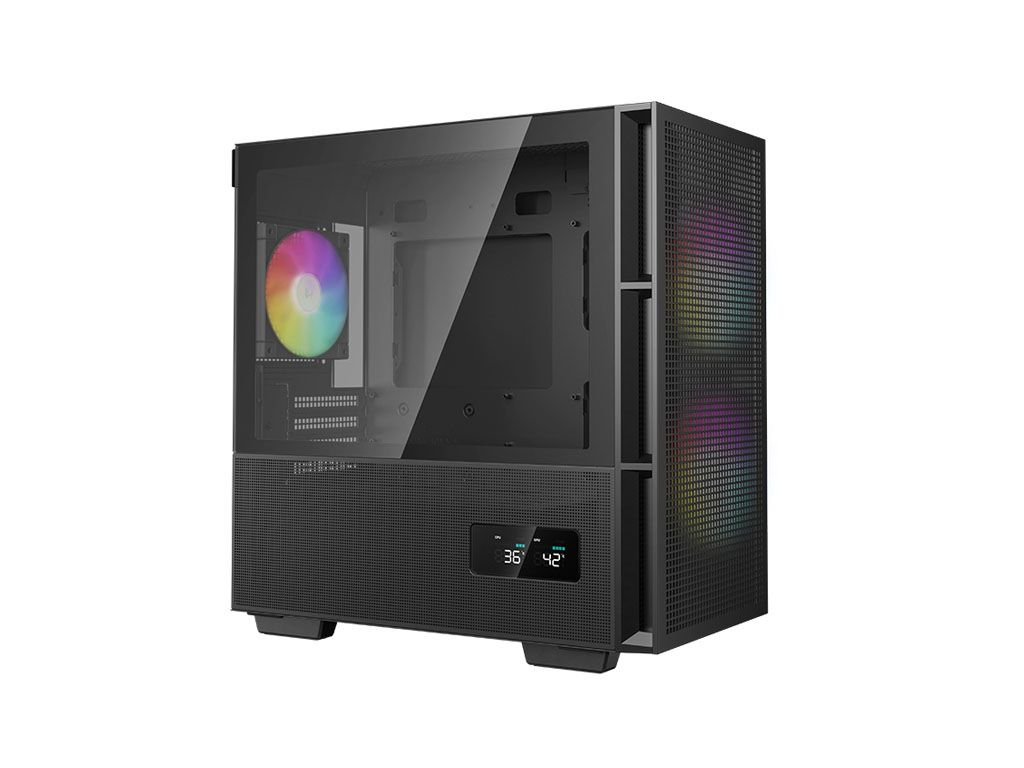 Kućište DeepCool CH360 Digital, mATX, Bez napajanja, Kaljeno staklo, RGB, Crna, R-CH360-BKAPE3D-G-1